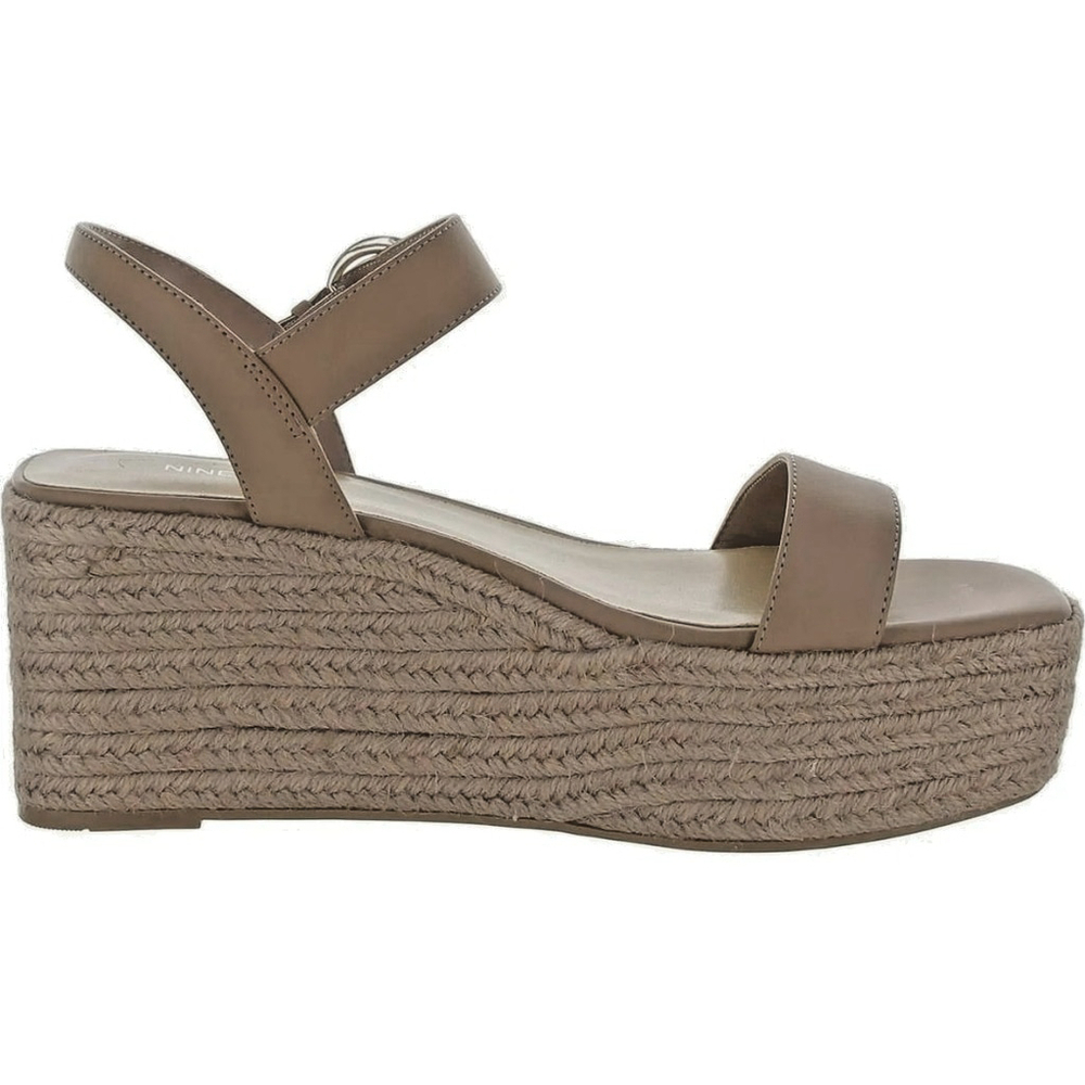 Nine West Women Classic Chunky Dark Espadrille Platform Sandal TAN BEIGE 9 M - Picture 3 of 13